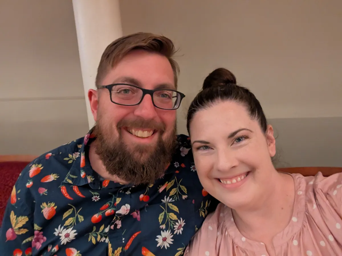 Michael and Amanda smiling together